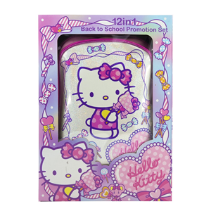 ست 12 در 1 کوله پشتی 40 سانتی هلو کیتی مدل Rainbow Max - Backpack - Promotion Items 12 in 1 - Hello Kitty